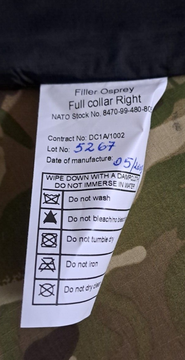 Genuine Army Military Surplus MK2 Osprey Full Collar Filler Plates Black Set