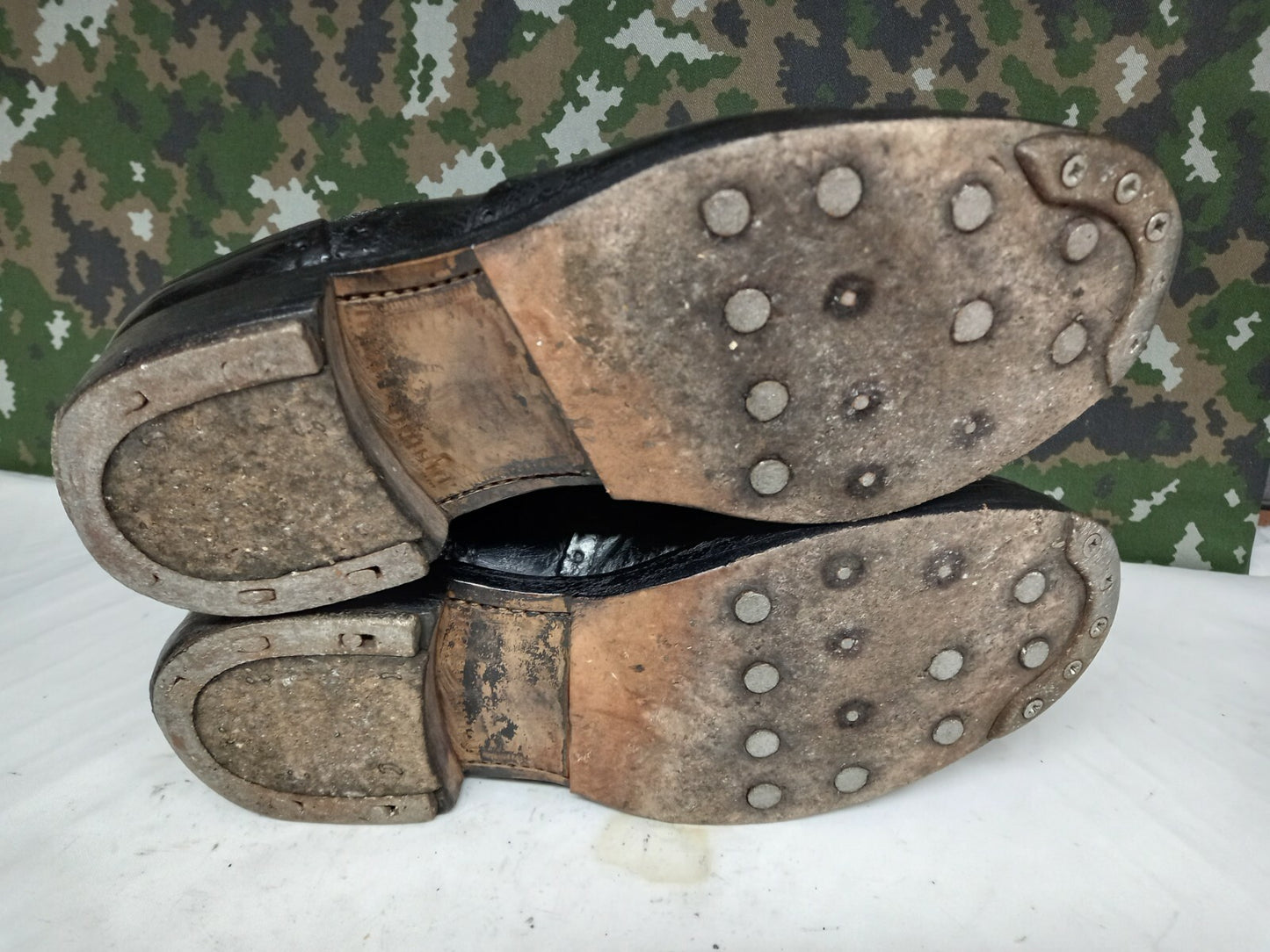 Vintage British Army Highland Issue Service Dress Shoes Brogues / Blakeys - 7 L