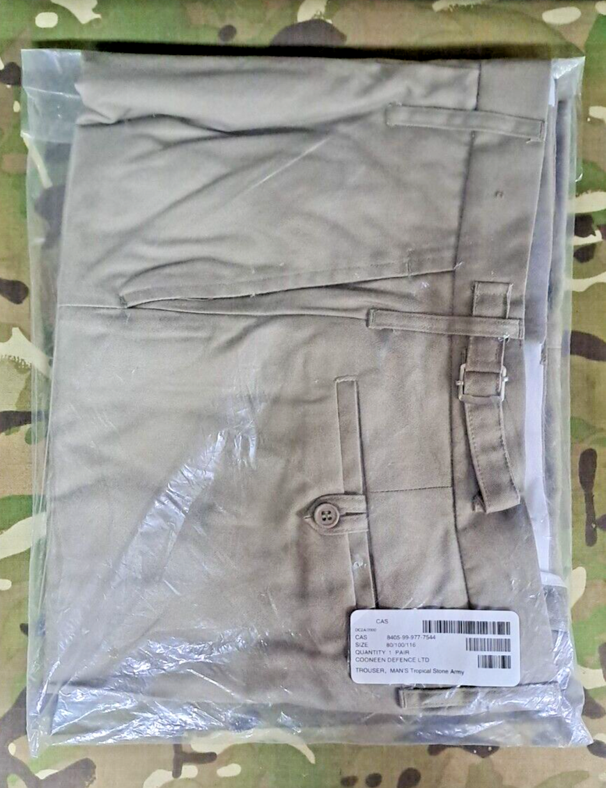 New Tropical Stone Trousers British Army Temperate Safari Dress Uniform 80/100