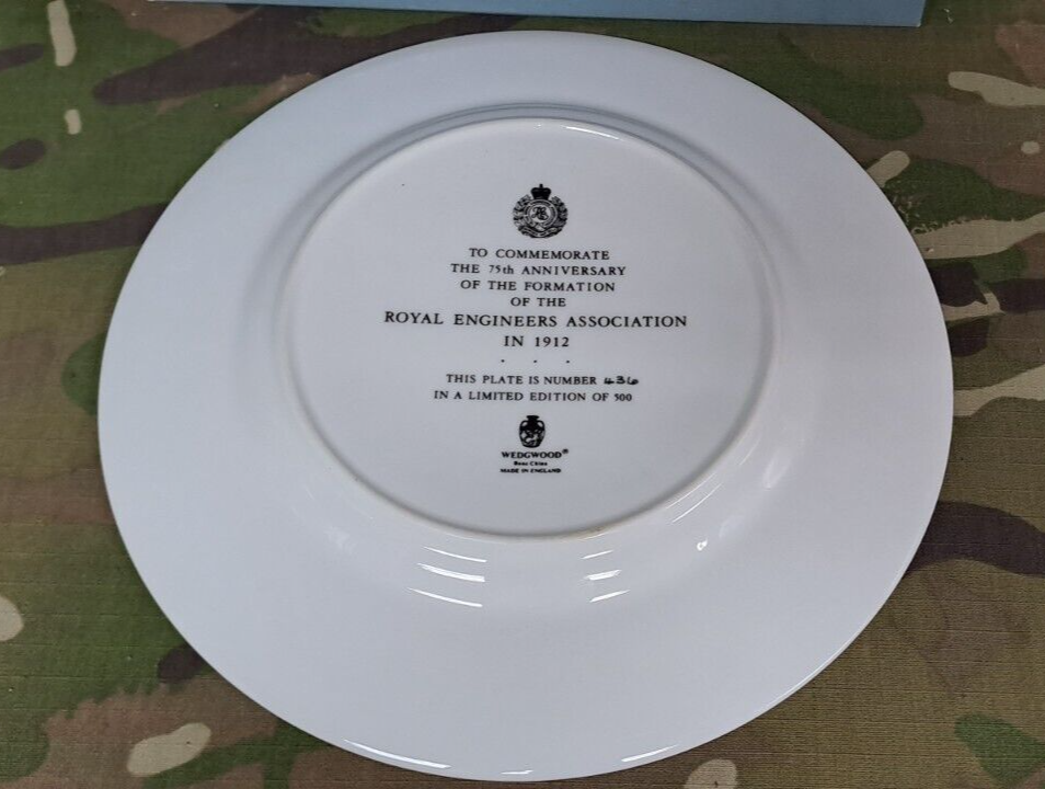 Rare Genuine Wedgewood Plate Royal Engineers Regiment 75th Anniversary