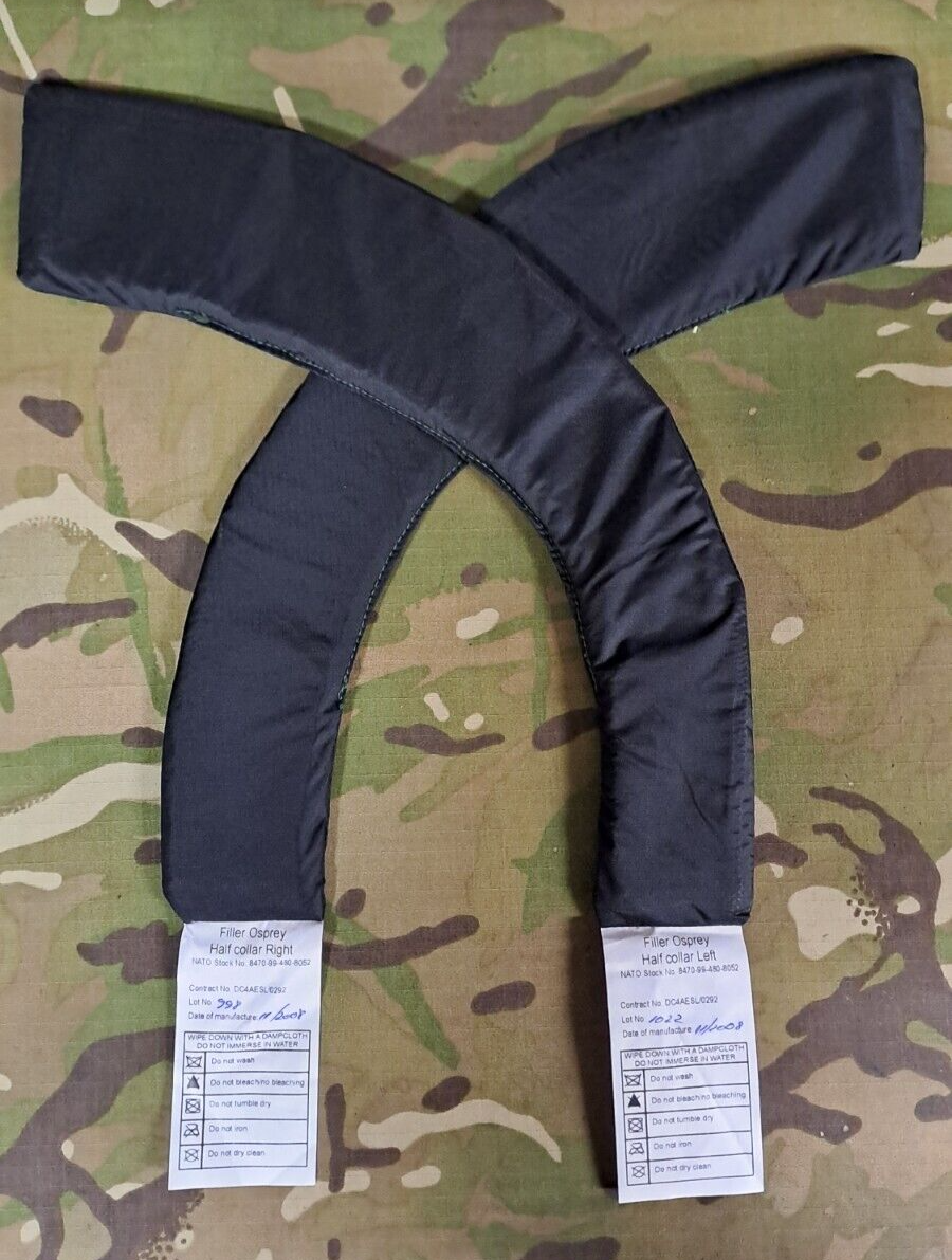 Genuine Army Military Surplus MK2 Osprey Half Collar Filler Plates Black Set