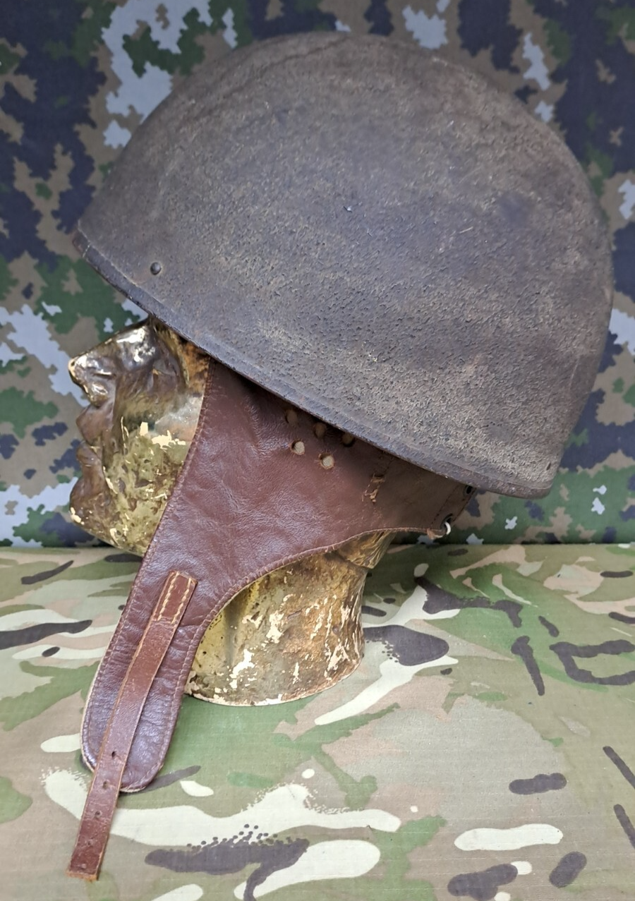 Rare WW2 British Army Military Dispatch Rider Helmet dated 1944 - Size - 6 1/2
