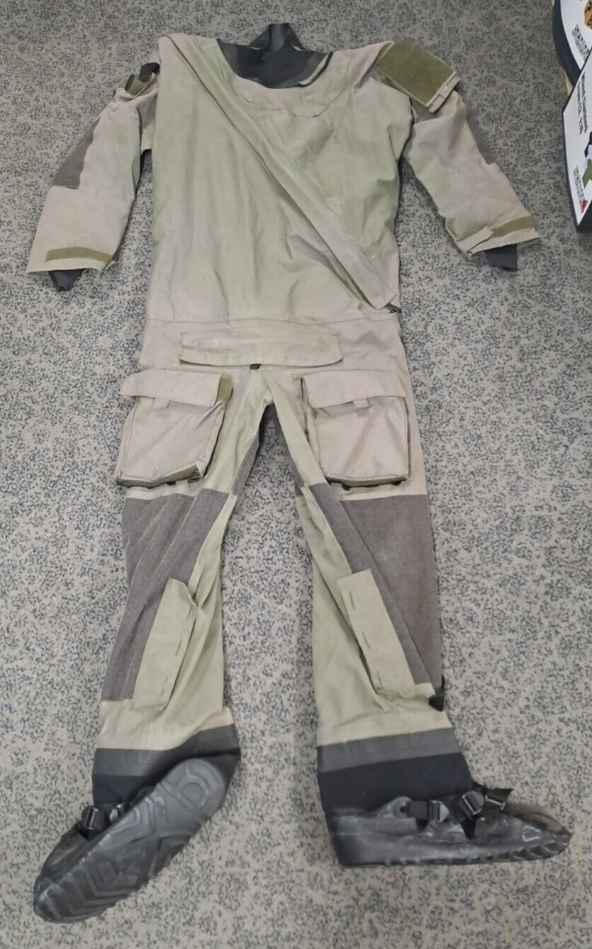 Genuine Typhoon UKSF SAS SBS Olive Green Gore-Tex Immersion Dry Suit - M