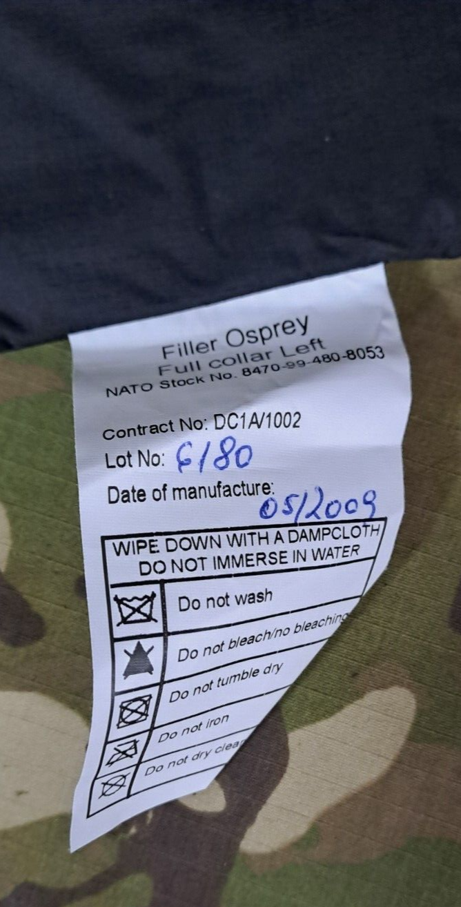 Genuine Army Military Surplus MK2 Osprey Full Collar Filler Plates Black Set