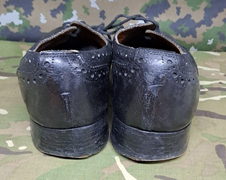 Genuine British Army Military Highland Issue Service Dress Shoes Brogues - 7 S