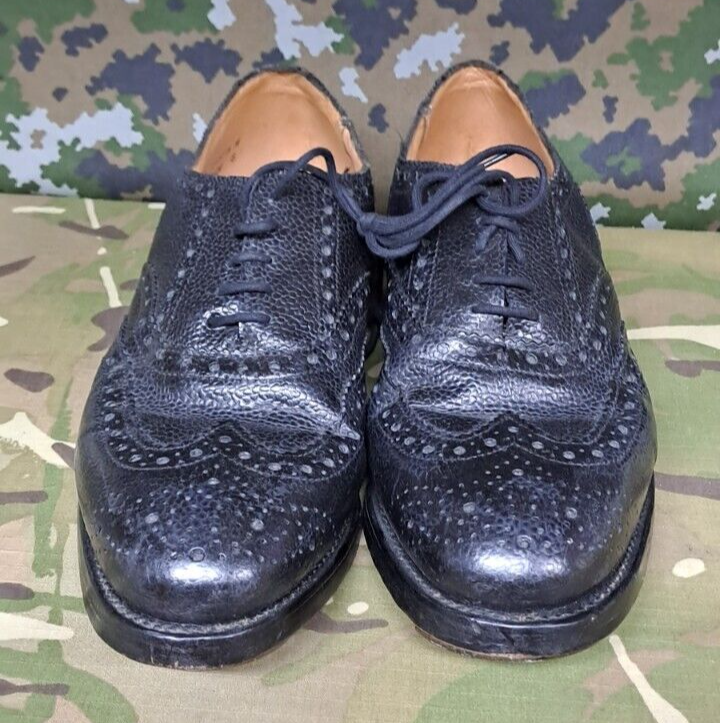 Genuine British Army Military Highland Issue Service Dress Shoes Brogues - 8 M