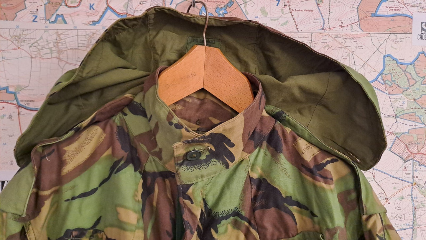 VINTAGE BRITISH ARMY MILITARY 1968 PAT DPM CAMO COMBAT SMOCK JACKET & HOOD - 3