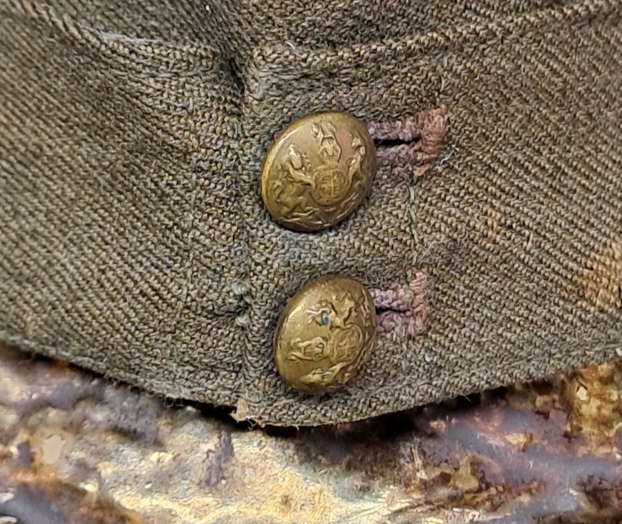 WW2 Dated 1939 British Army Military Forage Side Cap Rego Clothiers 6 - 7/8