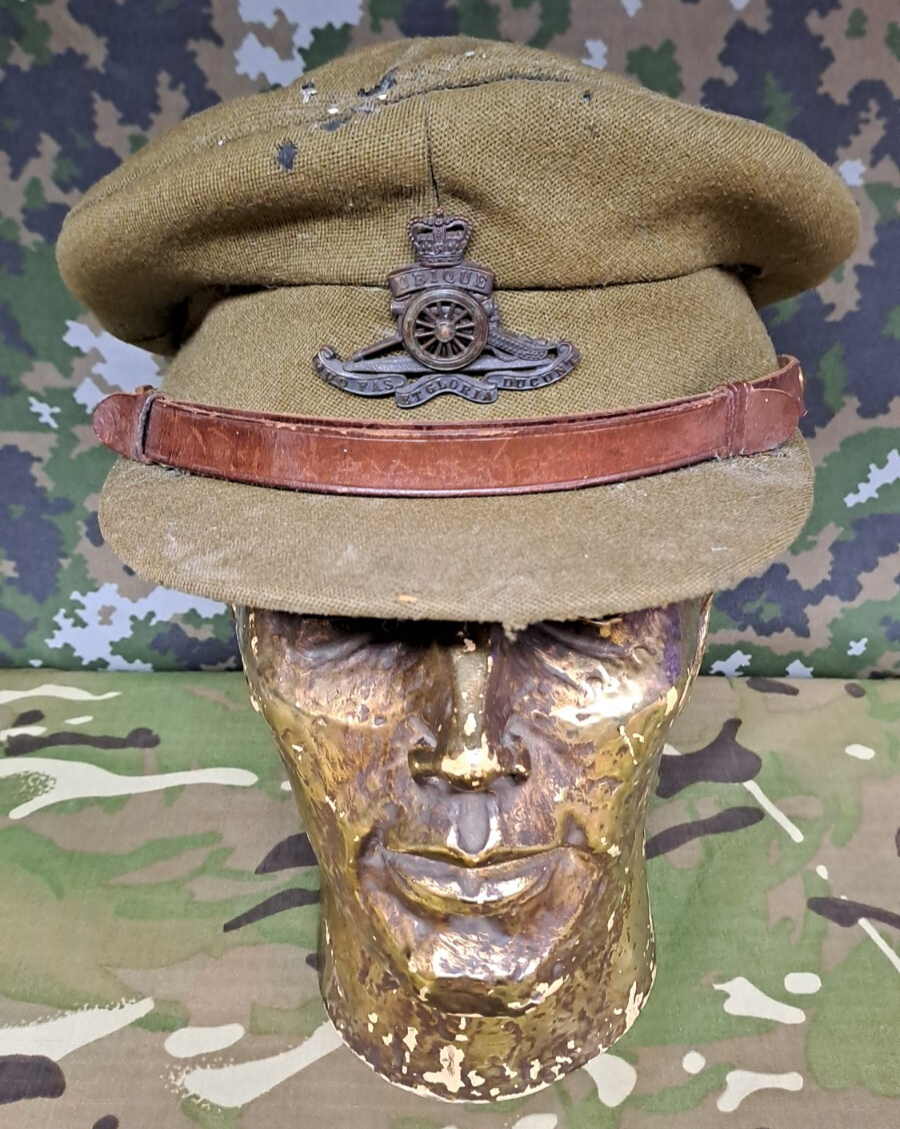 Genuine British Army WW2 Era Royal Artillery Officer Service Dress Cap