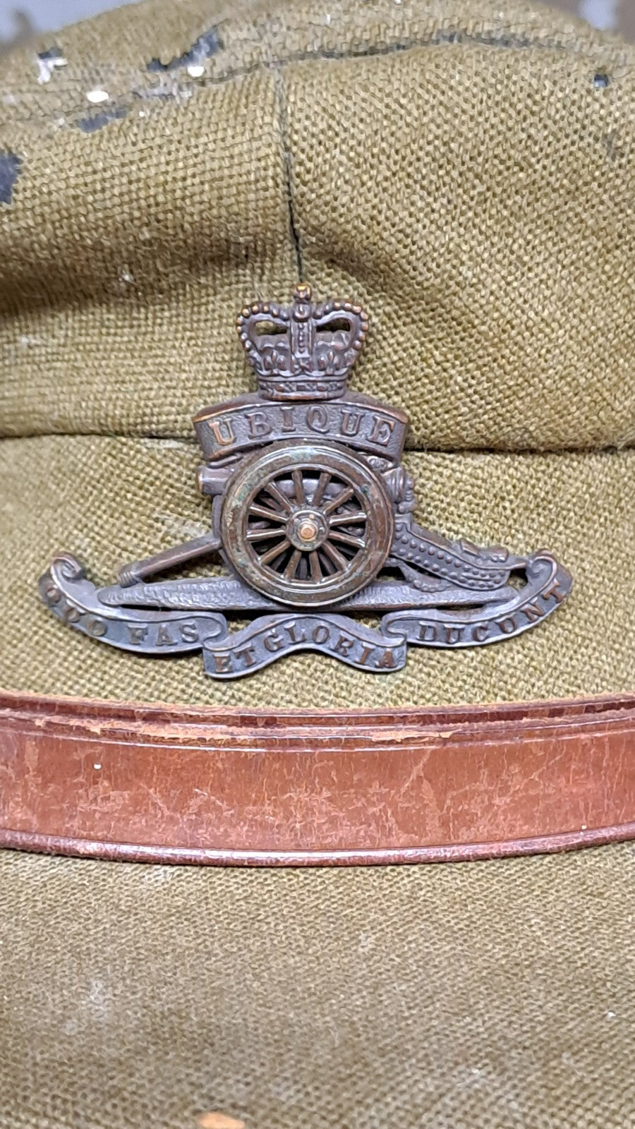 Genuine British Army WW2 Era Royal Artillery Officer Service Dress Cap