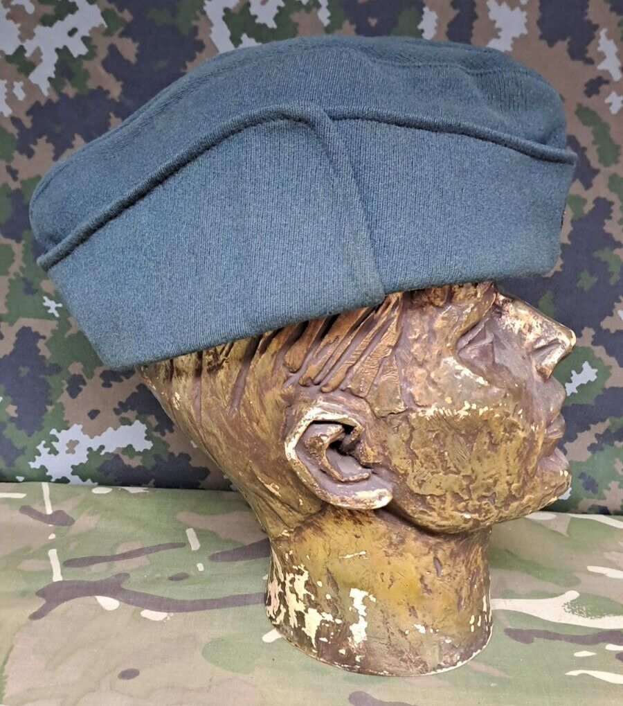 Vintage 1960s Bundeswehr West German Army Sidecap WWII Style Wool Hat Cold War