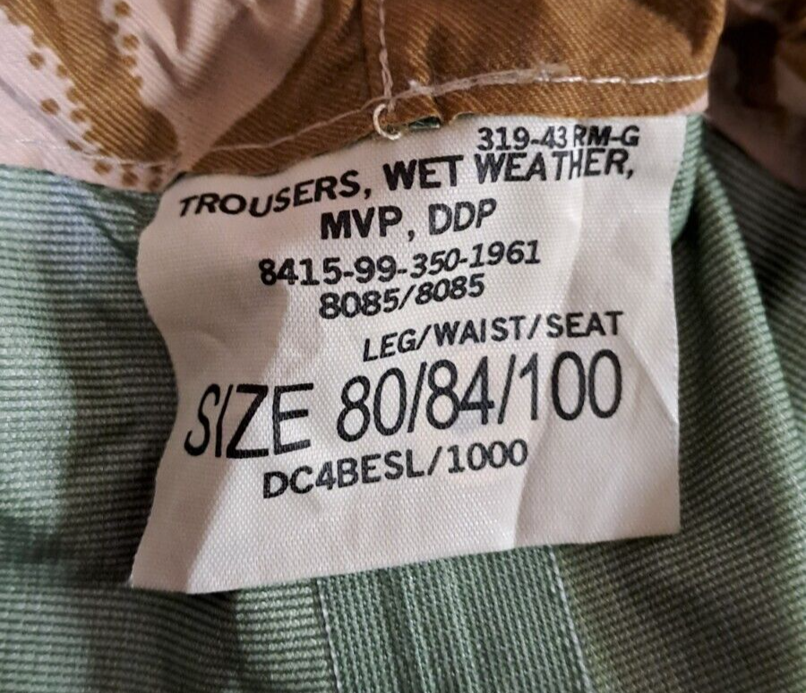 Genuine British Army DDPM MVP Lightweight Waterproof GORE TEX Trousers - 80/84