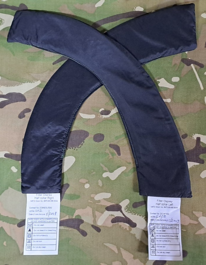 Genuine Army Military Surplus MK2 Osprey Half Collar Filler Plates Black Set