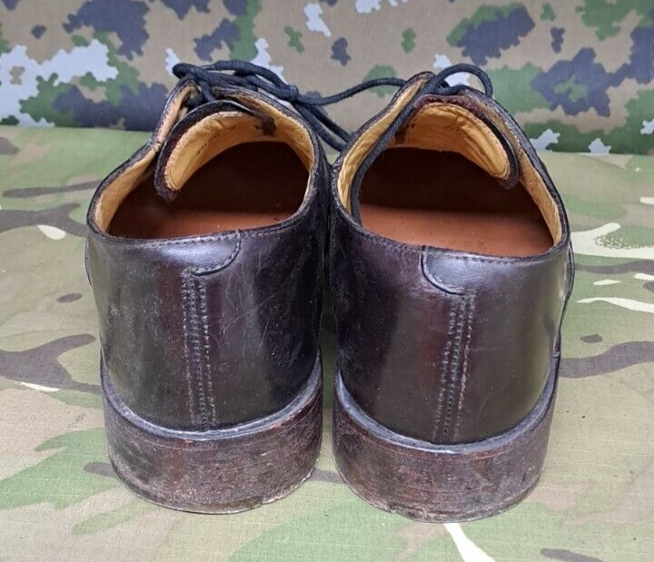 Men's British Army Military Surplus Officer's Tapped Brown Parade Dress Shoes 7