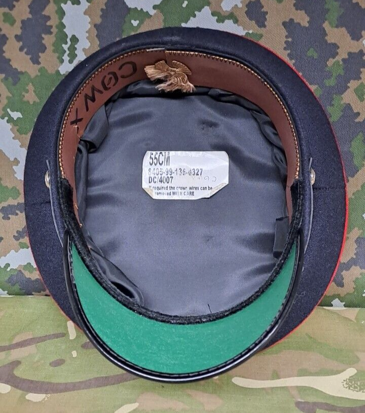 BRITISH ARMY MILITARY SURPLUS ROYAL ENGINEERS REGIMENT MENS CAP HAT - 55 CM