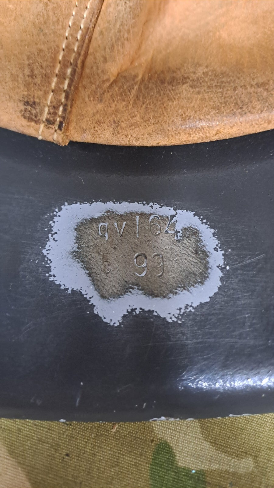 Rare Original German WW2 WWII M42 Combat Helmet Late War QVL Maker Stamp