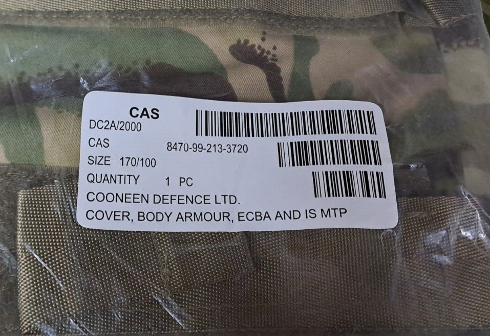 British Army Cover Body Armour ECBA MTP Splinter Protection Vest Brand New