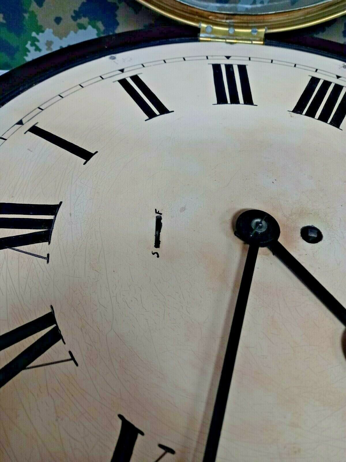 Rare British Army Military Smiths Early Type White Dial Wooden Wall Clock