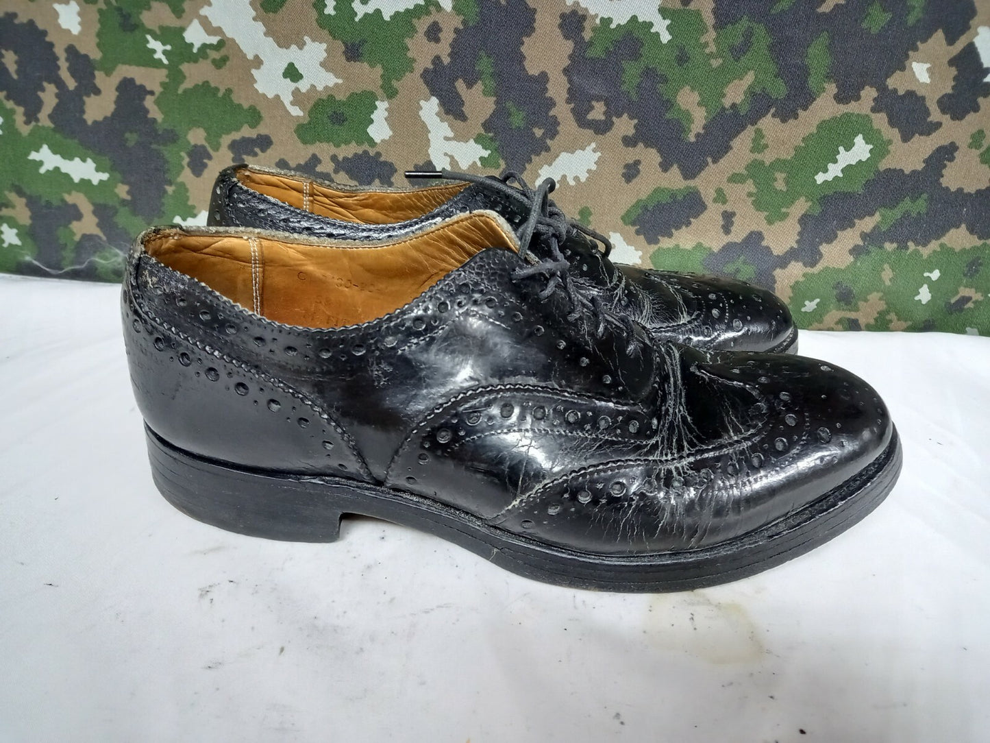 British Army Highland Issue Service Leather Dress Shoes Brogues / Blakeys - 6 M