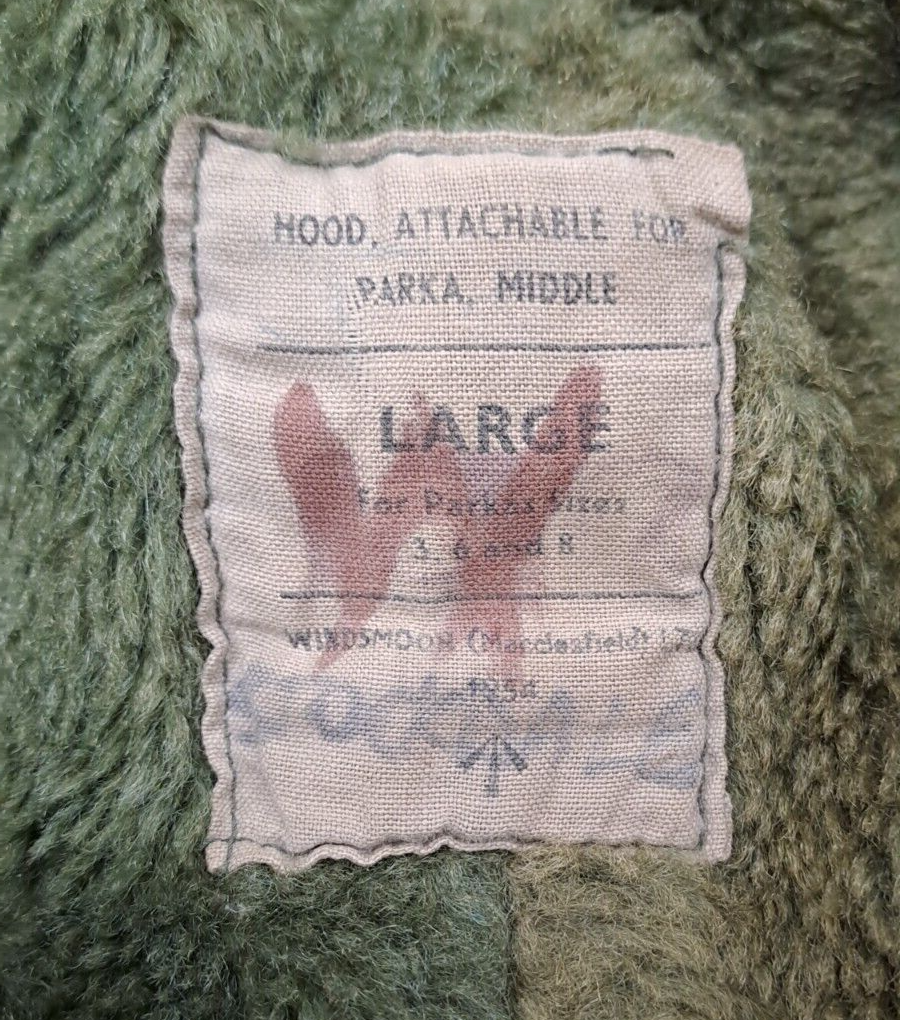 Rare Genuine Vintage British Army 1950s Middle Parka Coat Hood Korean War Era