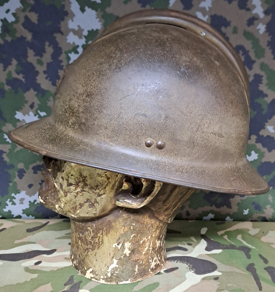 Original WW2 French Army Military M1926 Model Adrian Helmet Shell World War Two