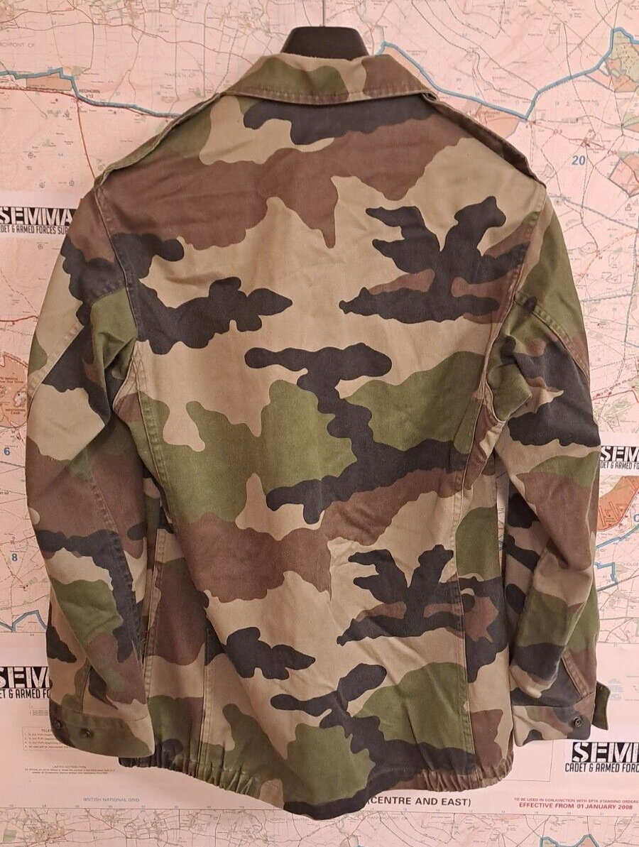 Genuine Vintage French Camouflage Combat Jacket Shirt Army Military - M