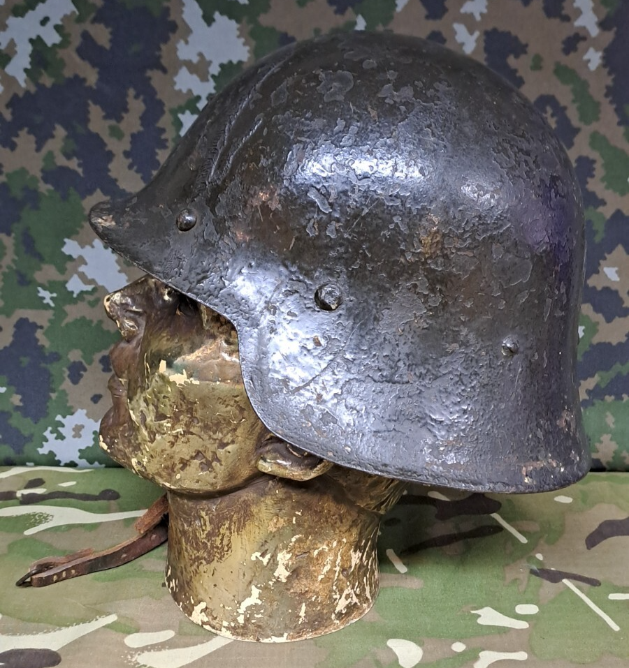 Rare Original Spanish Army Military Surplus M1926 Helmet with Badge Holder