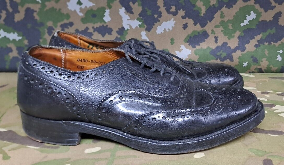 Genuine British Army Military Highland Issue Service Dress Shoes Brogues - 7 S