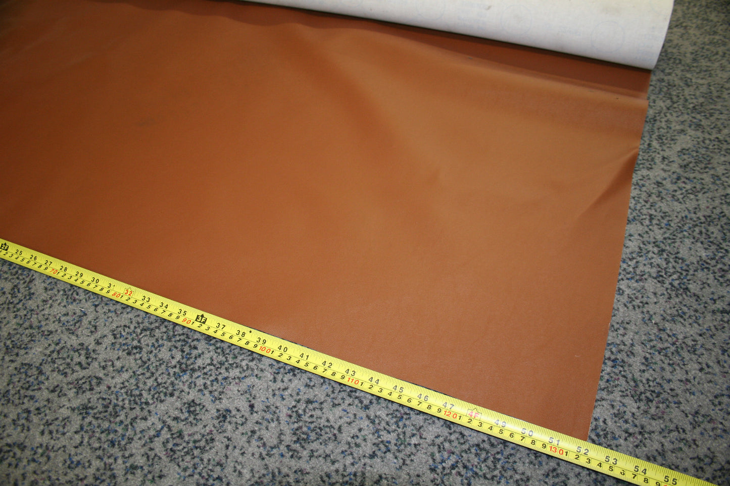 Brown Faux Vinyl Lather Effect Fabric On the Roll NEW