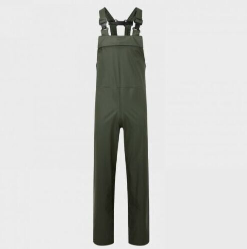 NEW Castle Clothing Fort Bib 'N' Brace Trousers Green Waterproof Stretch PU XXL
