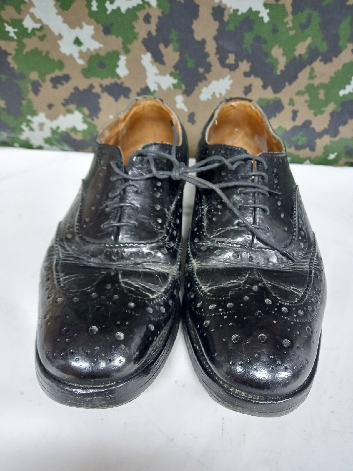 British Army Highland Issue Service Leather Dress Shoes Brogues / Blakeys - 6 M