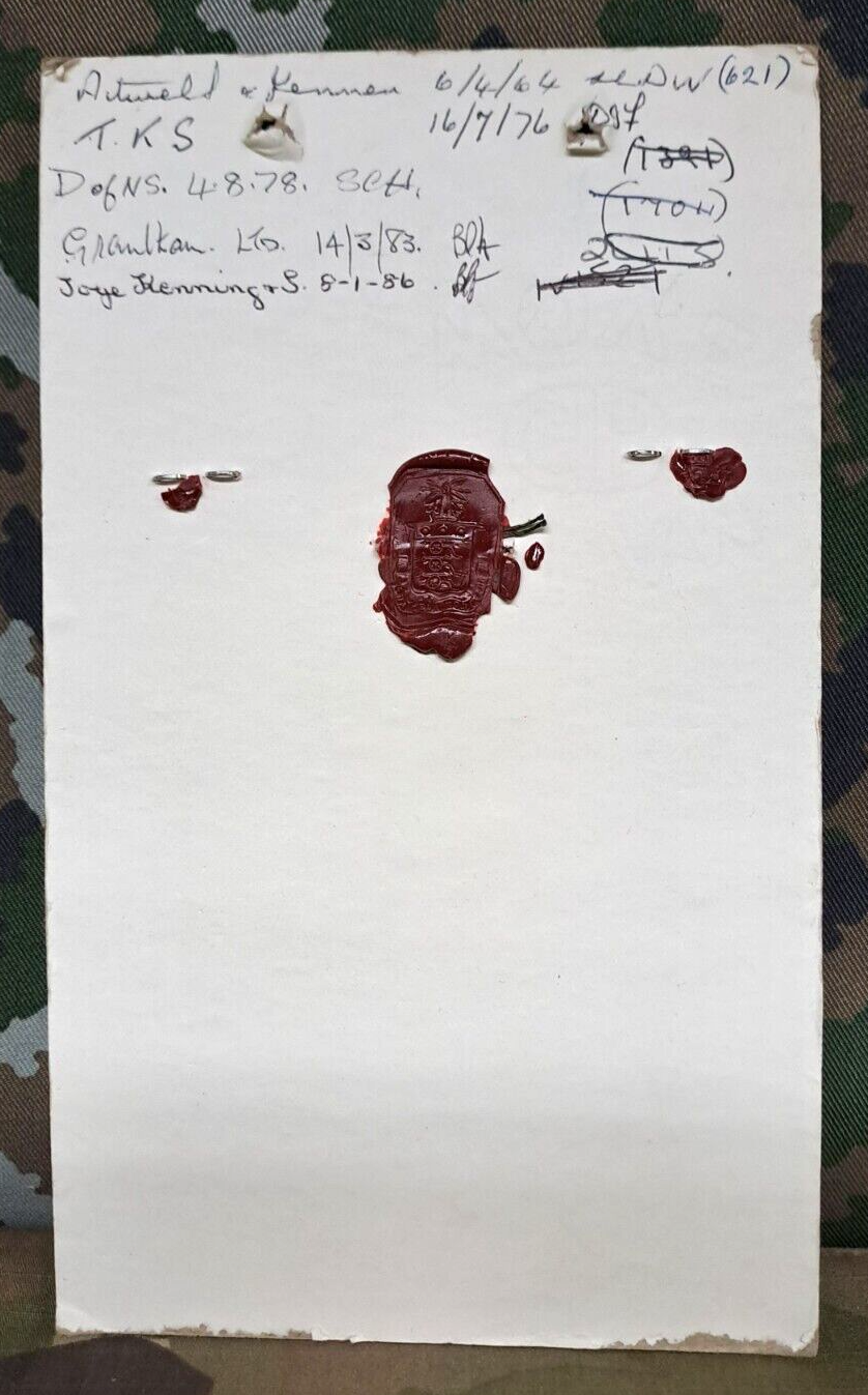 Genuine Vintage British Army Inspectorate of Stores Cloth Badge Sample Card 1963