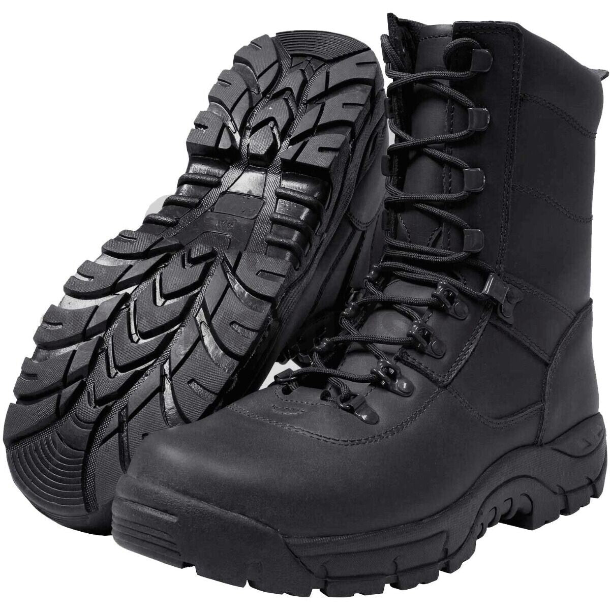 New Kammo Tactical Combat Pro Boot Black Leather Army Military Cadet - 4 UK