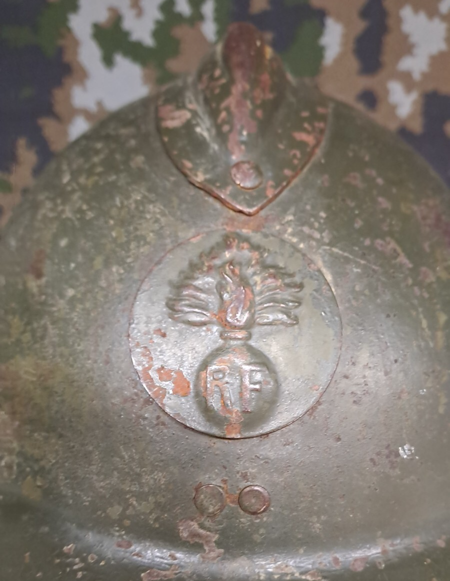 Original WW2 French Army M1926 Model Adrian Helmet - Complete with Liner & Strap