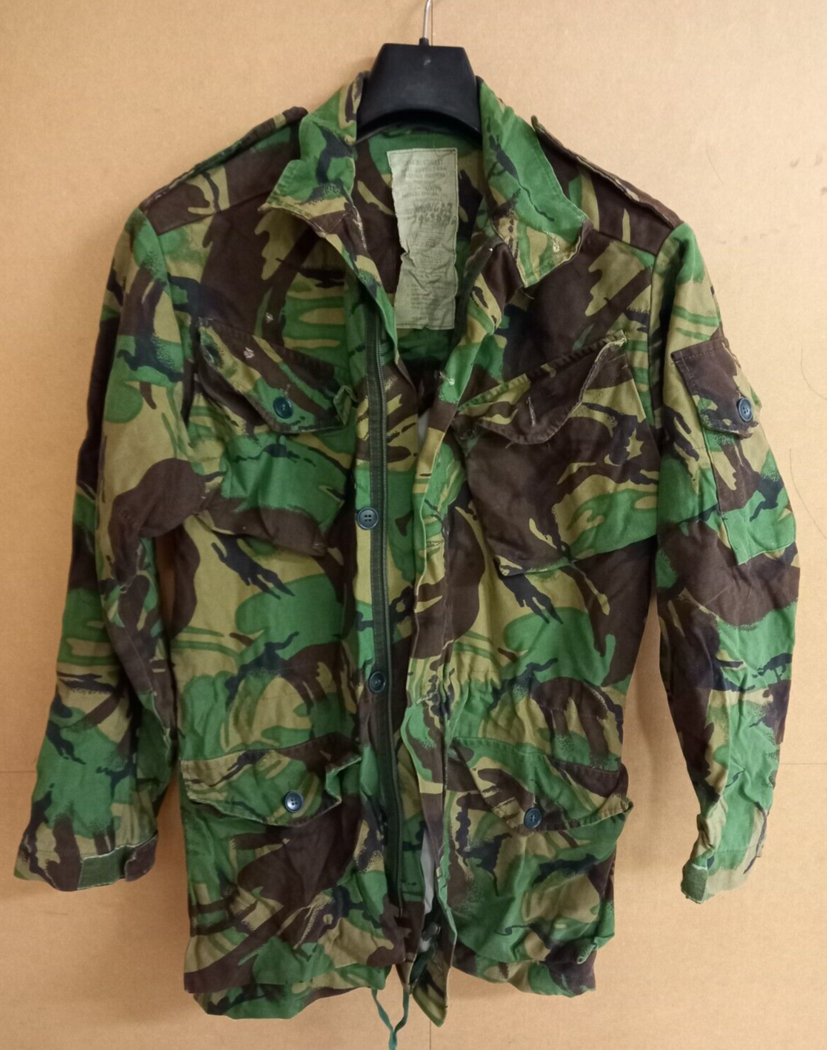VINTAGE FALKLANDS ERA BRITISH ARMY MILITARY DPM COMBAT SMOCK JACKET - 180/96
