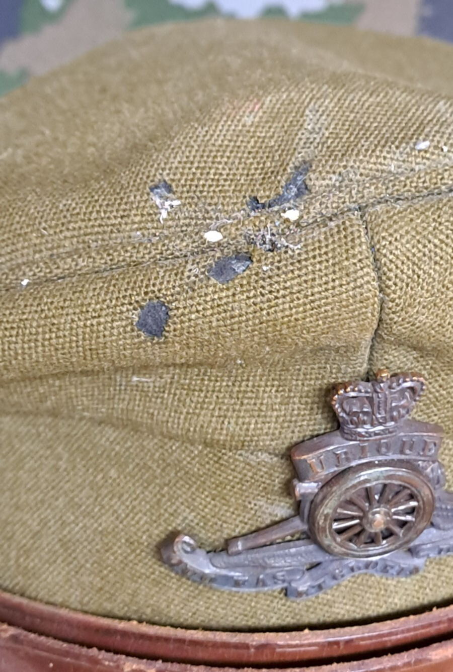 Genuine British Army WW2 Era Royal Artillery Officer Service Dress Cap