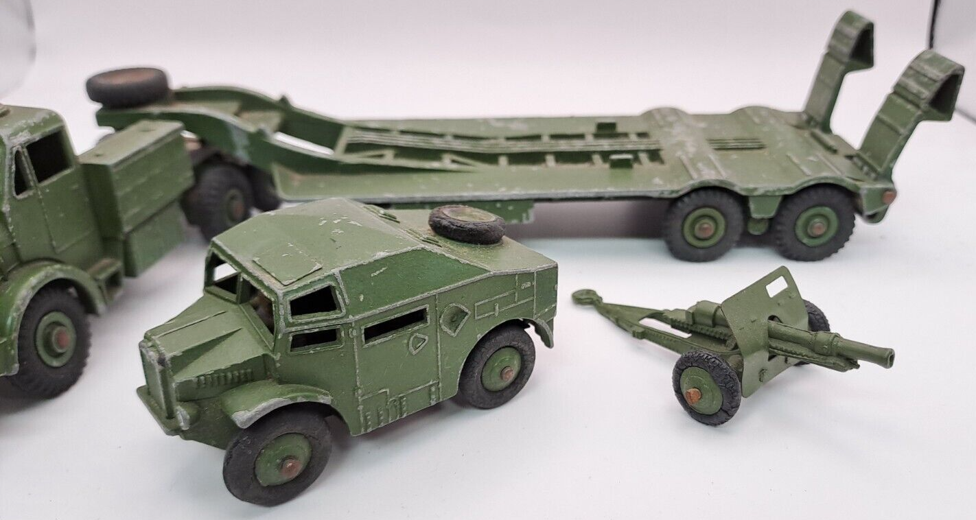 Rare Dinky Toys Thornycroft Antar Truck Artillery Tractor Field Gun Set Bundle