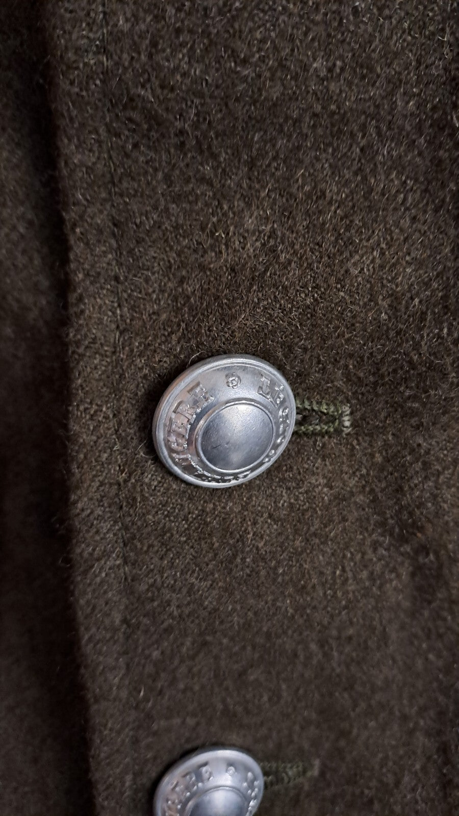 Vintage French Army Military Surplus Wool Jacket Tunic Battledress