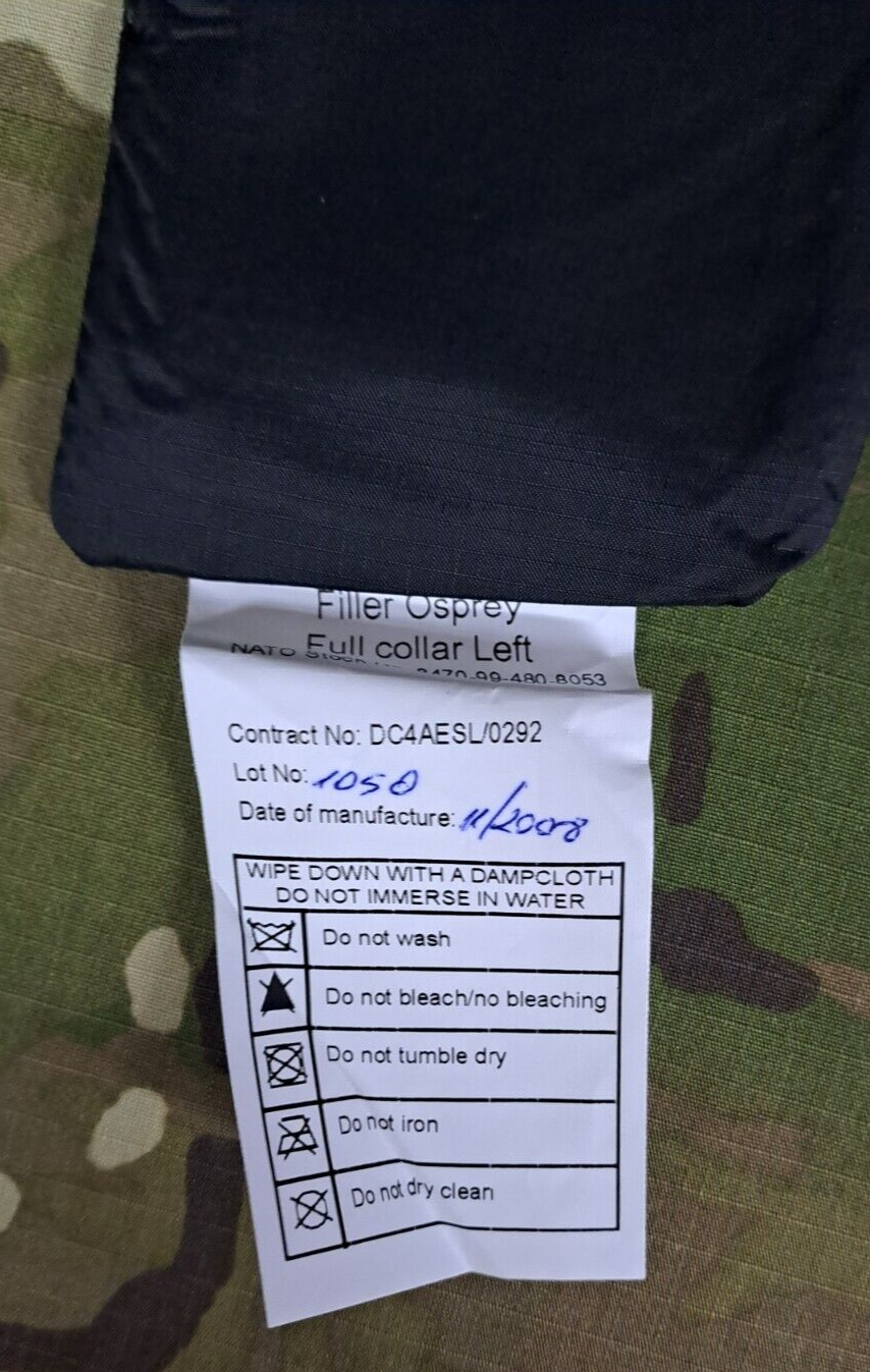 Genuine Army Military Surplus MK2 Osprey Full Collar Filler Plates Black Set