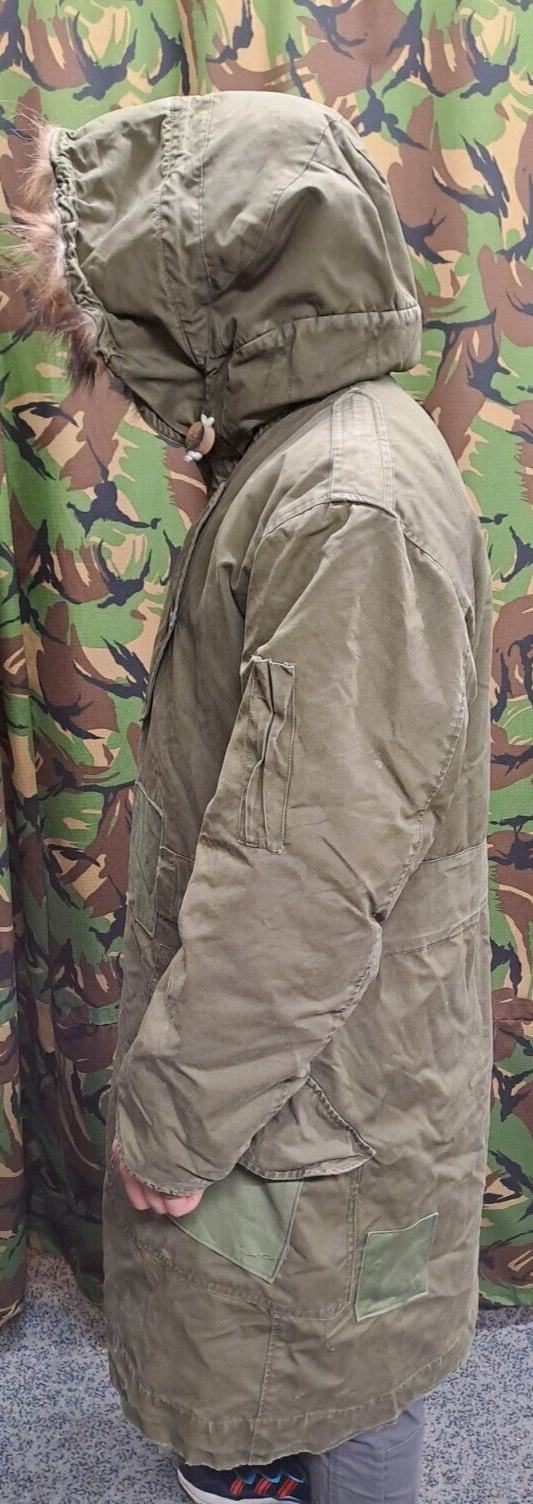 Rare Vintage RAF Military Ventile 1950's Green Parka Coat Jacket British Army