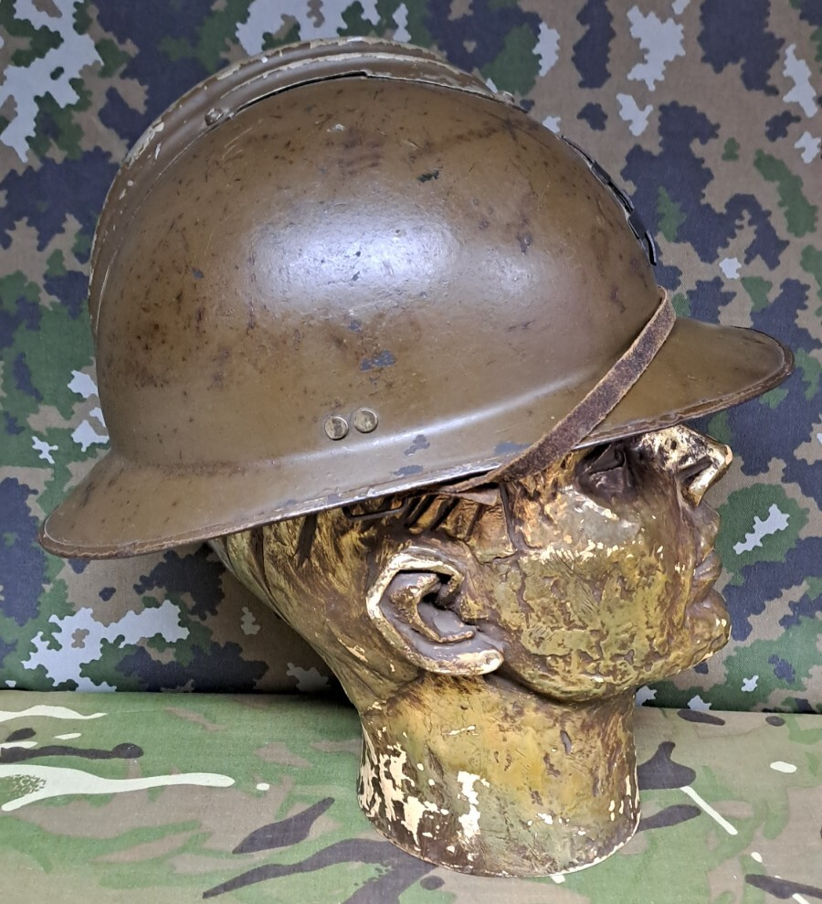 Original WW2 Free French Resistance Army Military M1926 Model Adrian Helmet