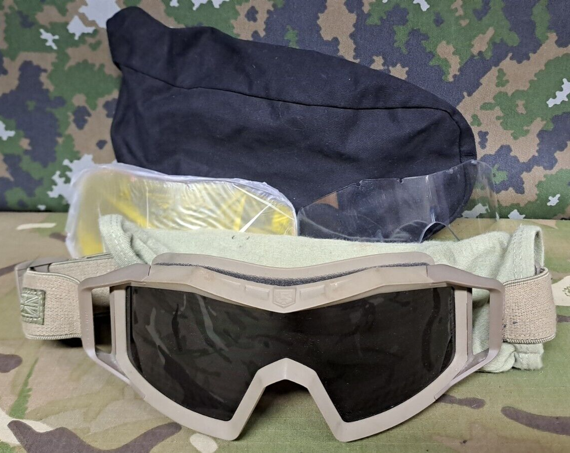 Genuine British Army SAS Surplus Revision Wolf Spider Military Goggles Glasses