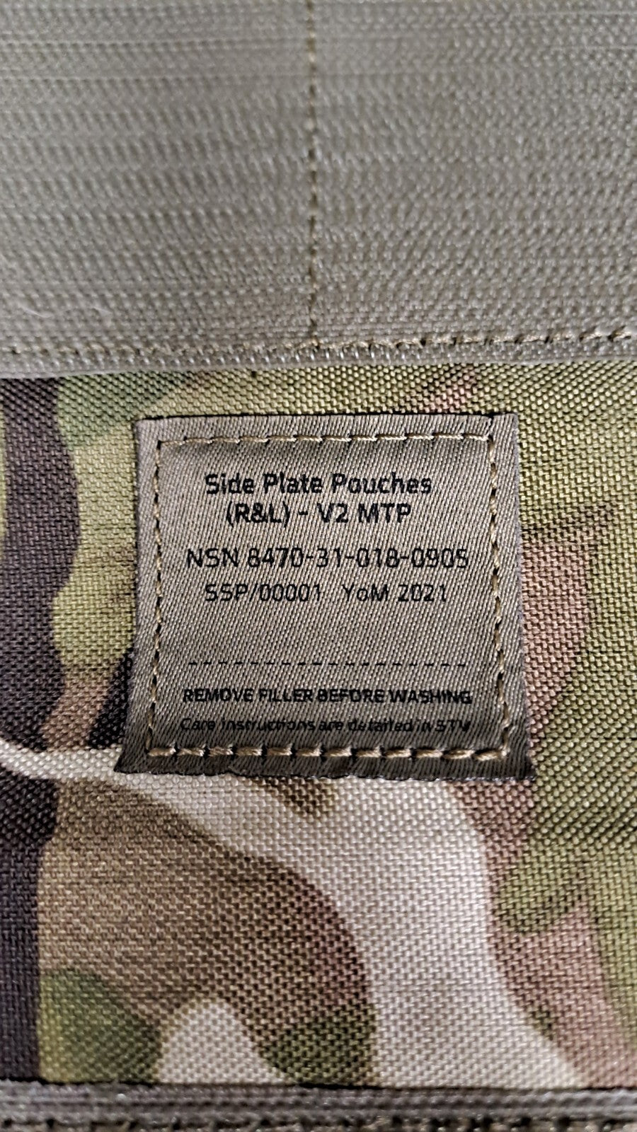 New British Army Military Virtus Side Plate Pouches V2 Right MTP Camo