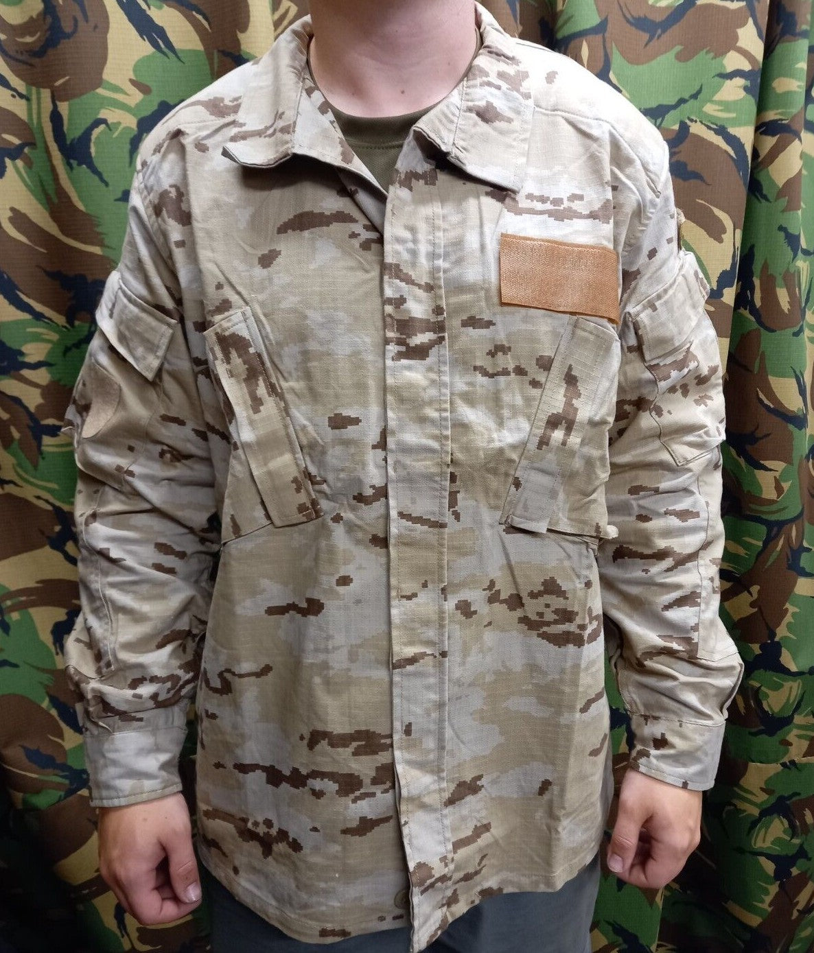 NEW Spanish Army Military Men's Shirt Jacket Digital Camouflage Spain NATO - L