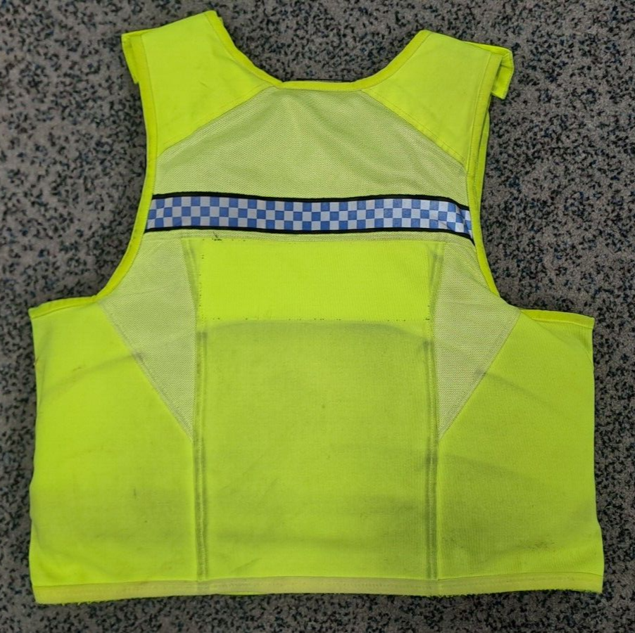 Genuine Ex Police Cooneen Protection Body Armour Vest Ballistic Hi Viz - XL