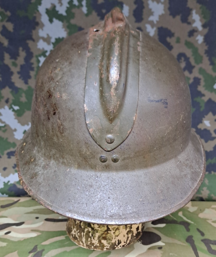 Original WW2 French Army Military M1926 Model Adrian Helmet Shell World War Two
