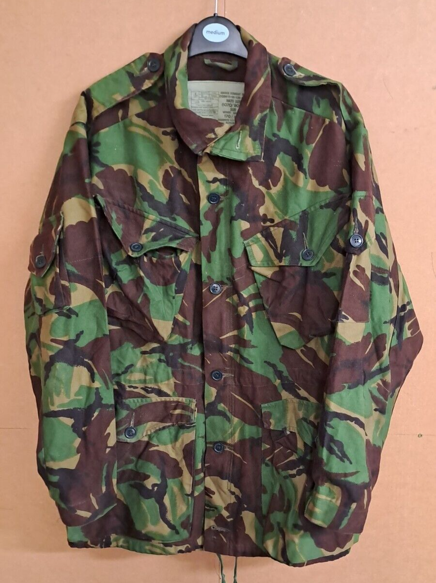 VINTAGE COLD WAR ERA BRITISH ARMY MILITARY DPM CAMO COMBAT SMOCK JACKET 170/96