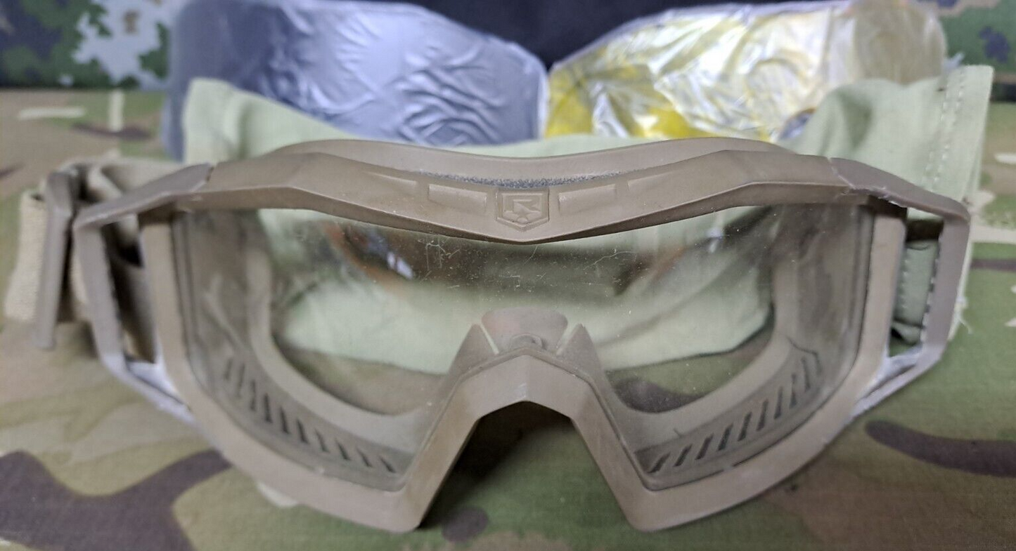 Genuine British Army SAS Surplus Revision Wolf Spider Military Goggles Glasses