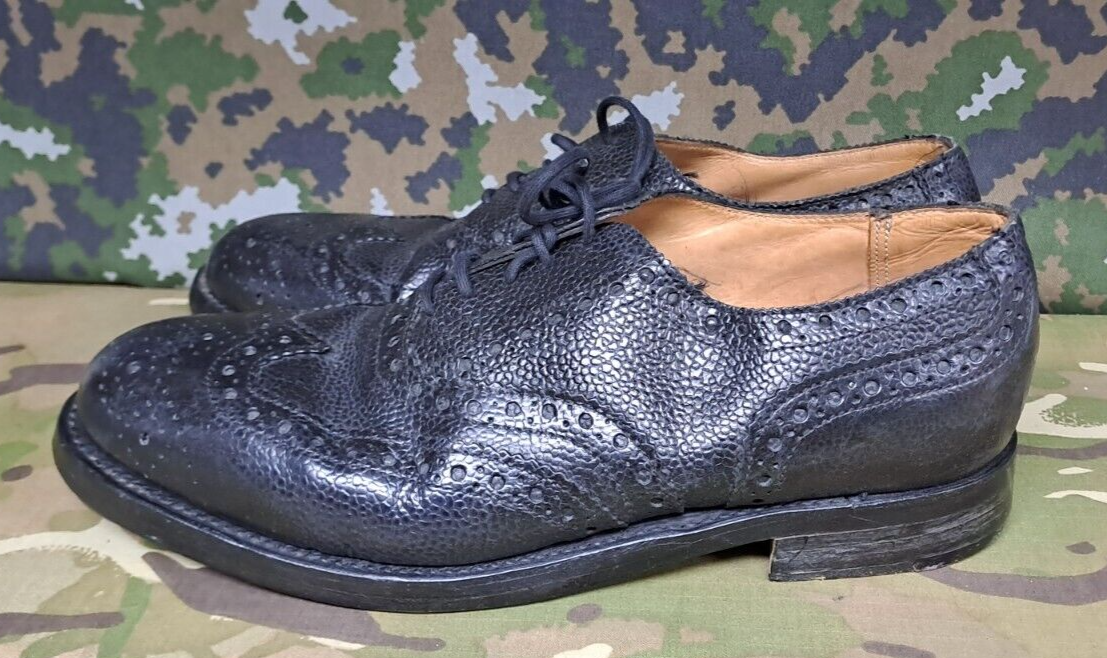 Genuine British Army Military Highland Issue Service Dress Shoes Brogues - 8 M