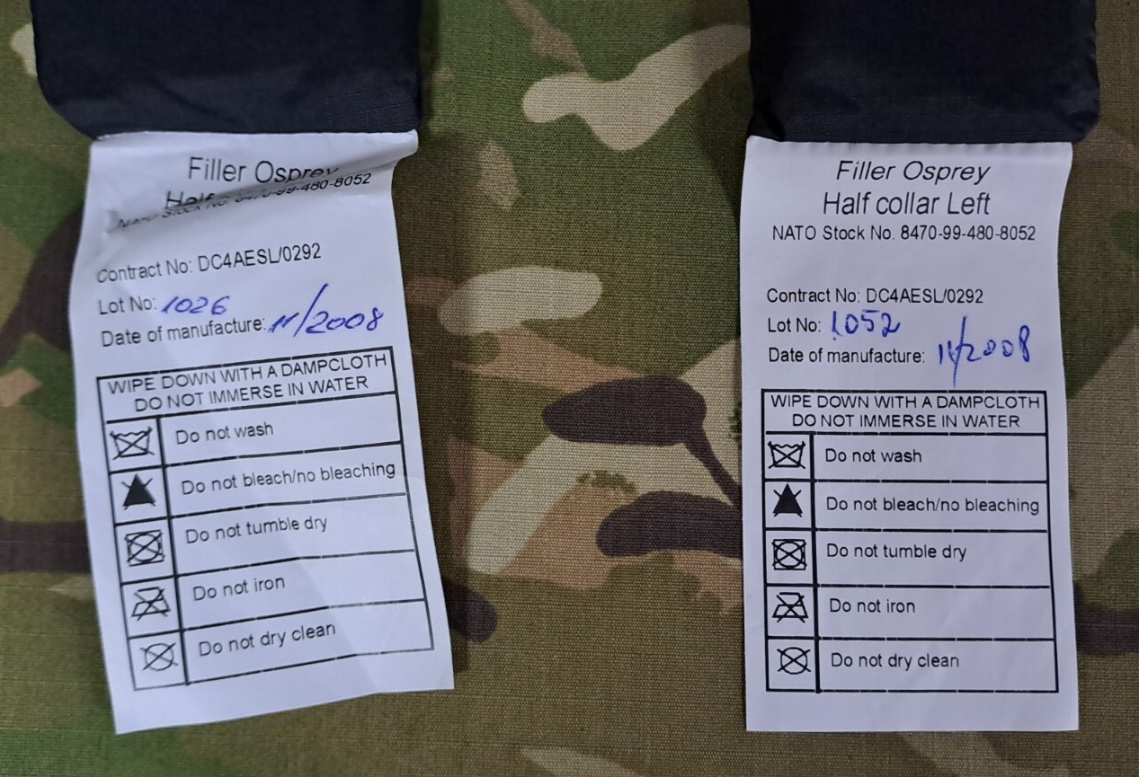 Genuine Army Military Surplus MK2 Osprey Half Collar Filler Plates Black Set